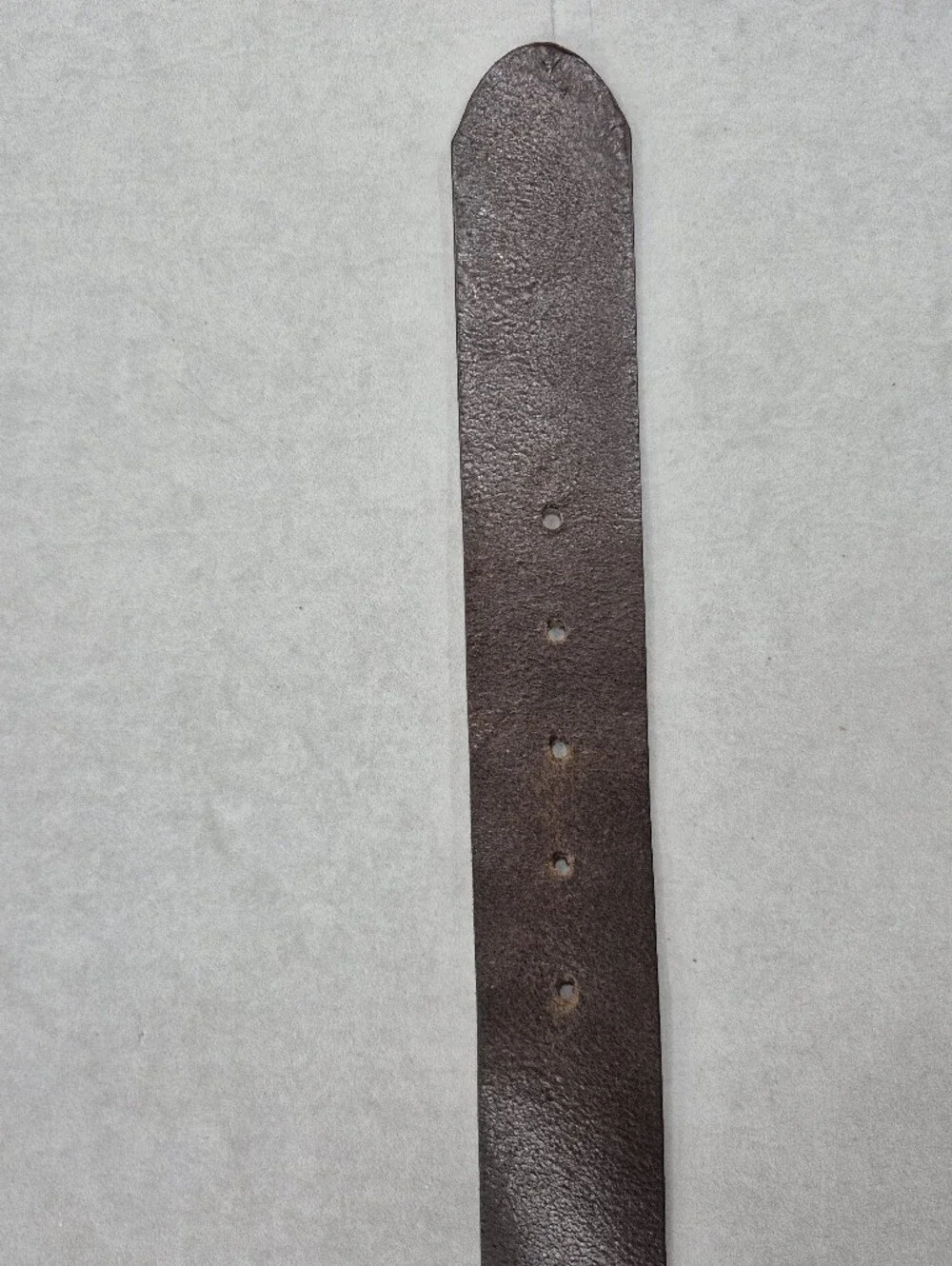 Aeropostale belt women's large brown leather brushed silver rounded buckle
